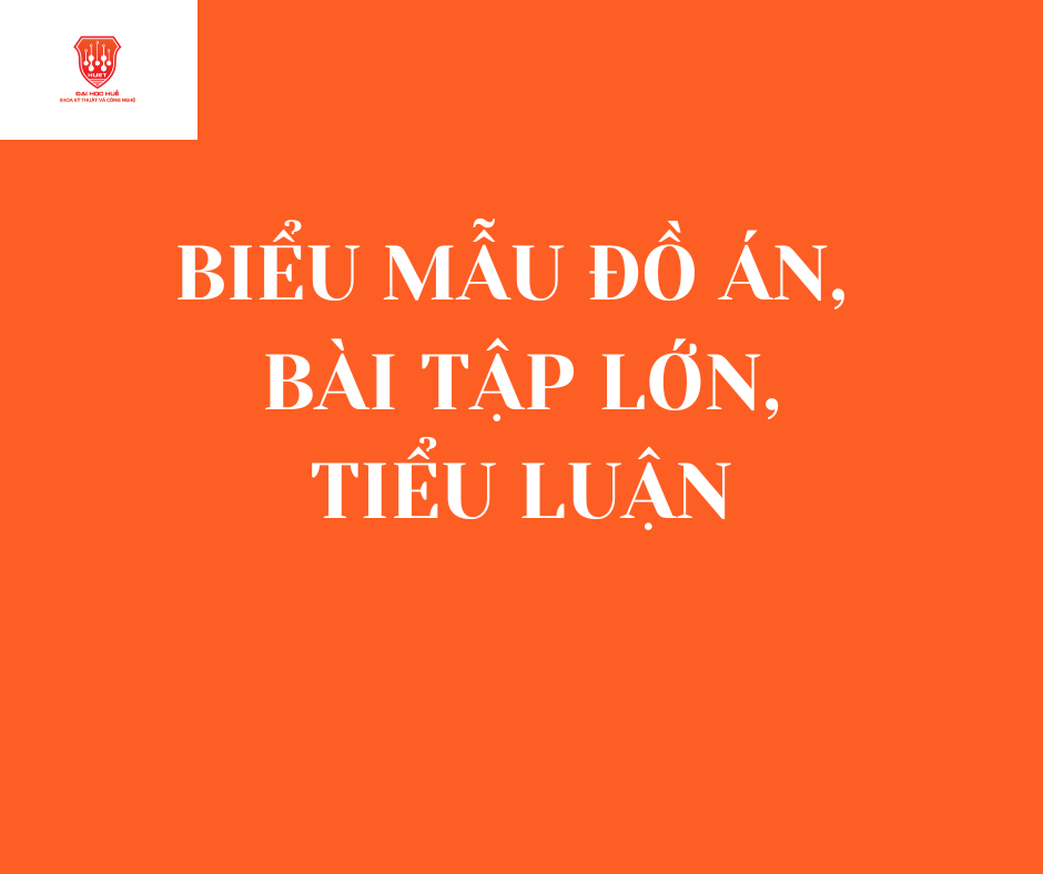 Mẫu đồ án, bài tập lớn, tiểu luận